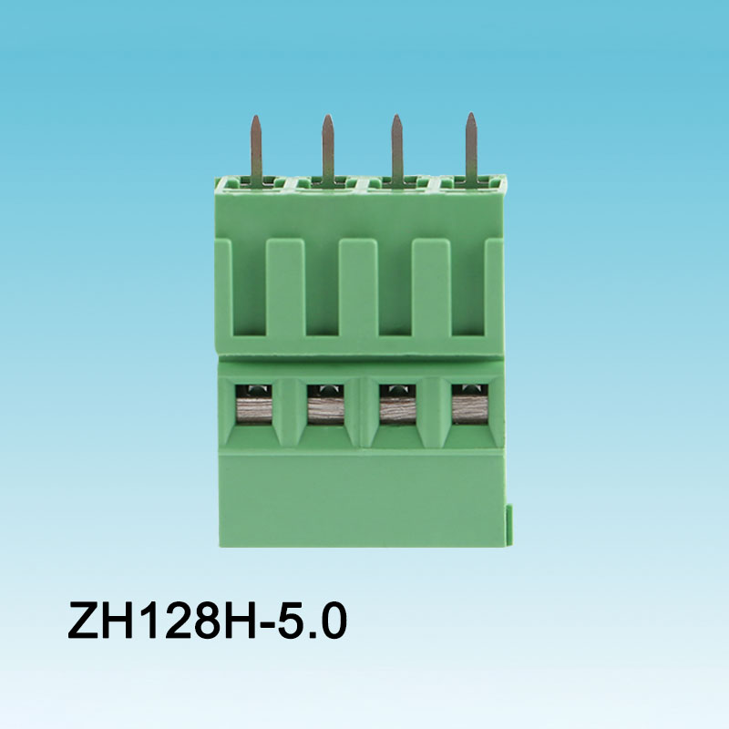 สีเขียว 128 ขั้วต่อสกรู PCB ตำแหน่งสูง