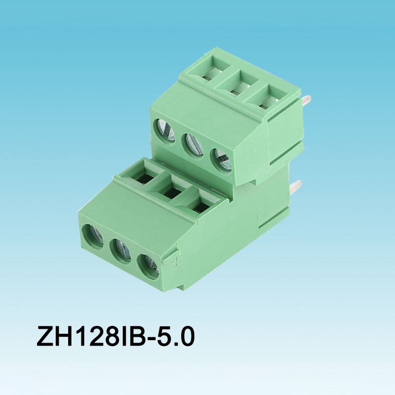 โมดูล 128 ขั้วต่อสกรู PCB สีเขียว